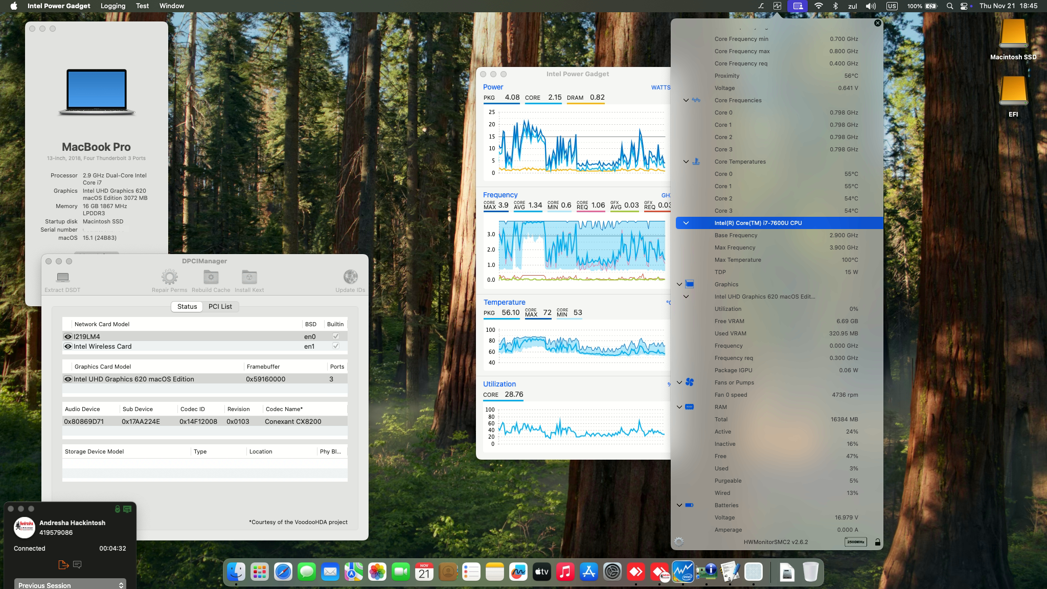 Success Hackintosh macOS Sequoia 15.1 Build 24B83 in Lenovo Thinkpad X1 Yoga 2nd Gen